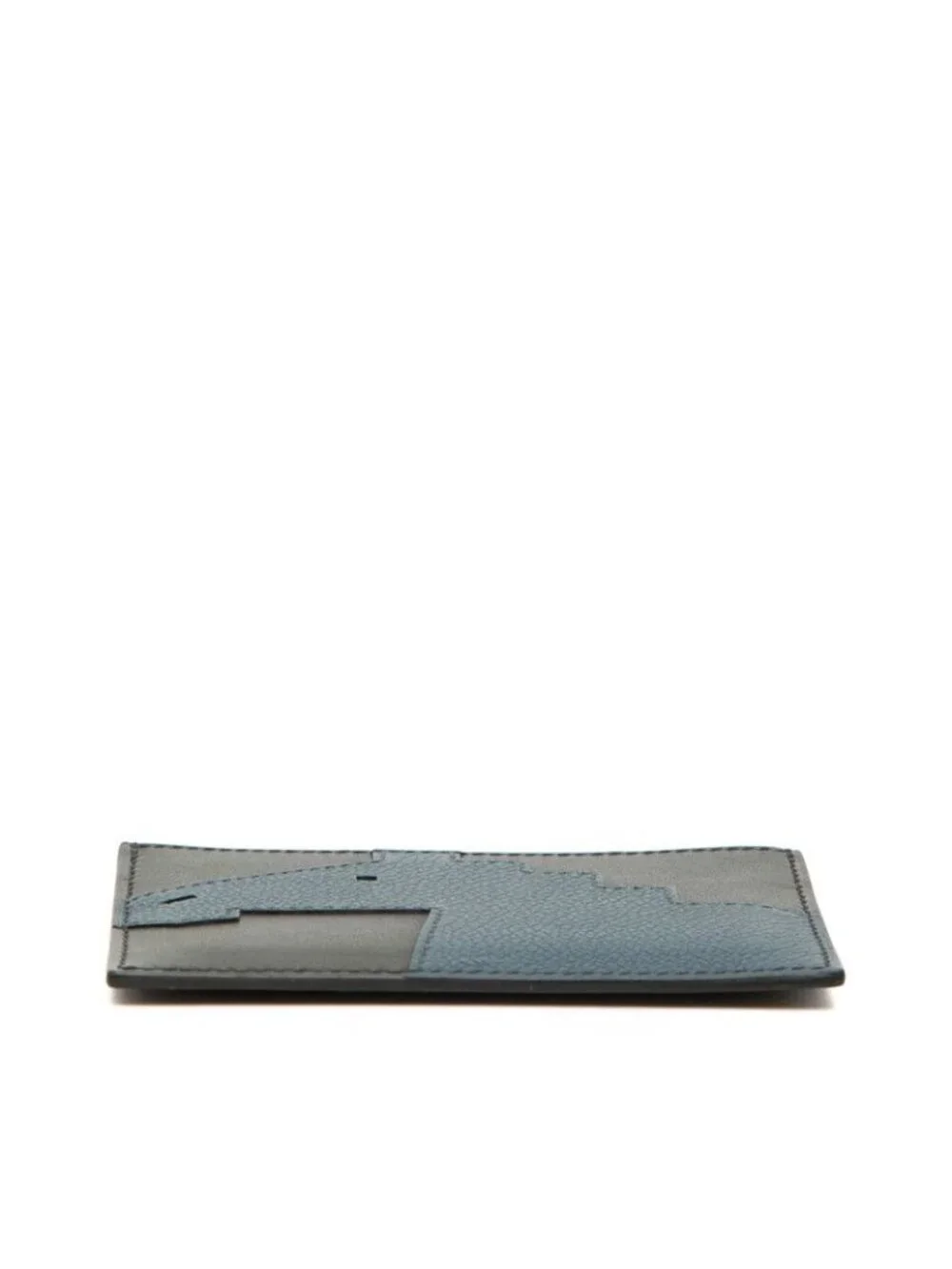 Hermes Cheval Picto Card Case Black Navy Color Tadelakt